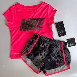 Nike girls Dri-fit 2-piece shorts set outfit